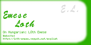 emese loth business card